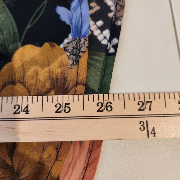 Cabi Womens Black Snake Charmer Floral Sheer Bishop Sleeve Blouse Size Medium - Picture 11 of 13